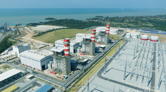 Aerial view of the Melaka combined-cycle power plant